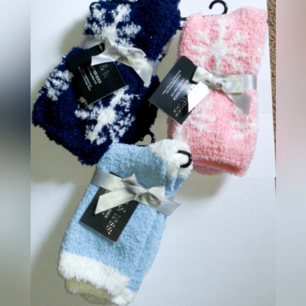 MIA & TESS Butter Soft Socks for women.  3 PR.  Size- 5 to 9.     NWT